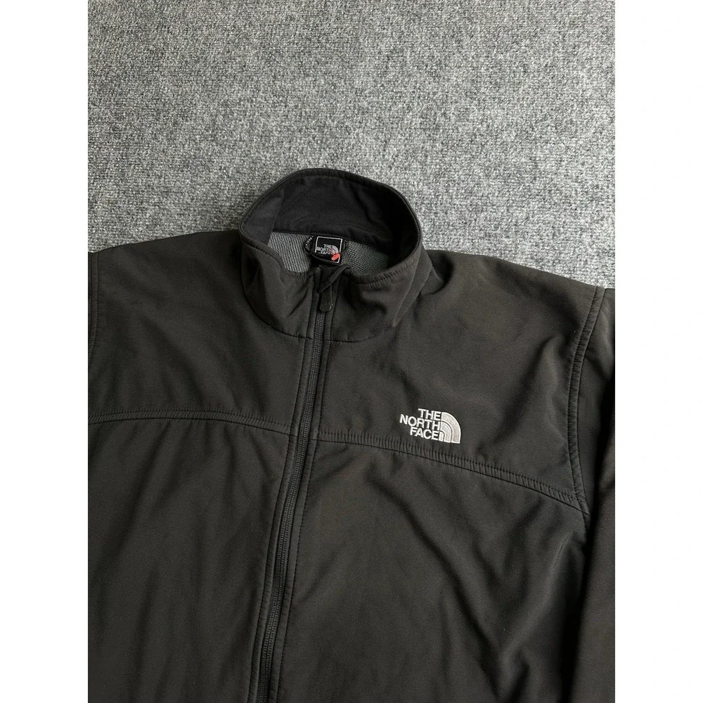 Mens The North Face WindWall Black Softshell Full Zip Jacket, Size XL